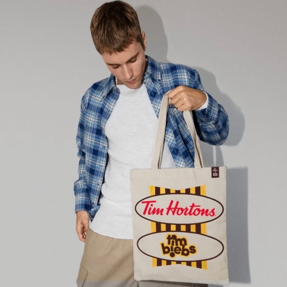 Limited Edition Justin Bieber x Tim Hortons Tote Bag - Picture 2 of 3